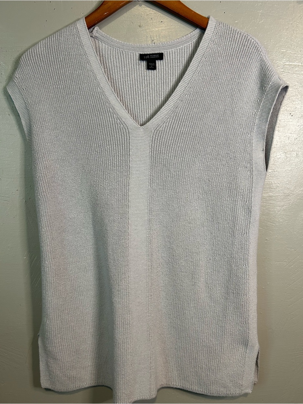 J. Jill Wearer Collection Light Gray Tunic Sweater Vest